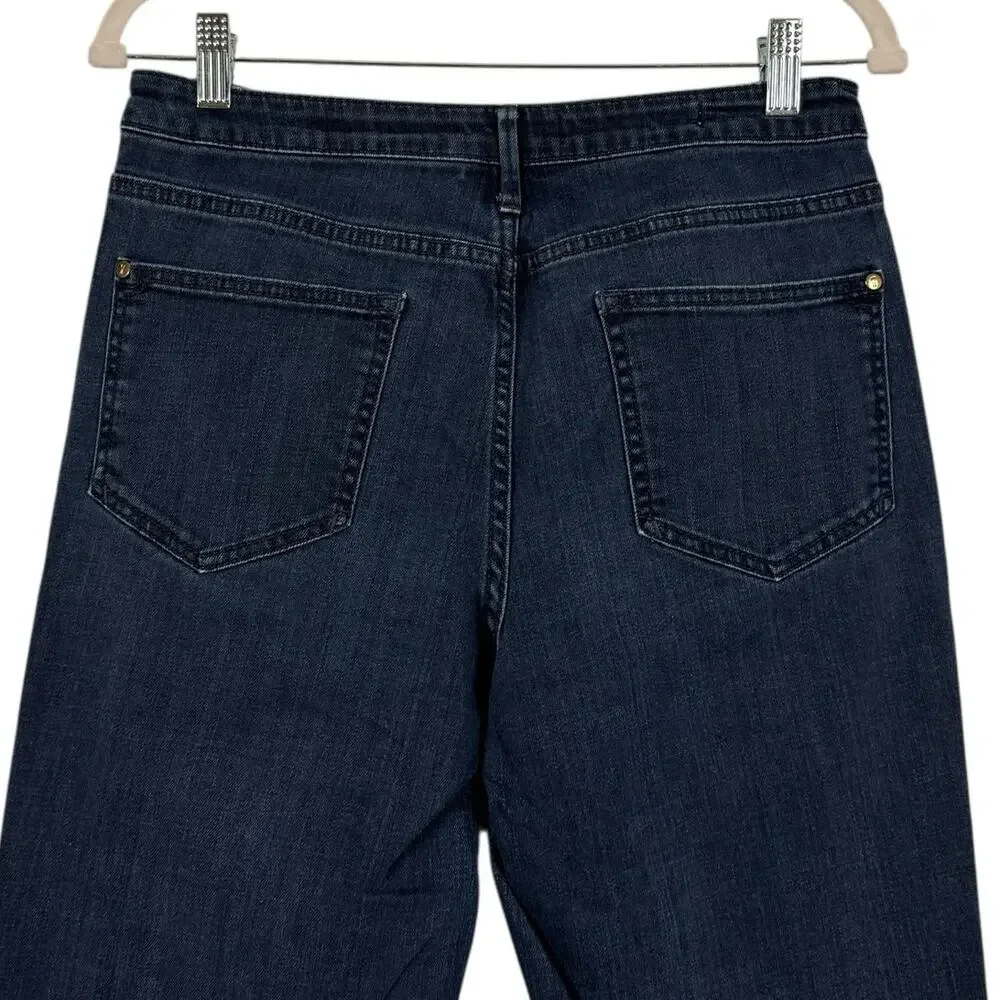 Pilcro and the Letterpress Anthropologie Dark‎ Wash Denim Stretch Flare Jeans 30